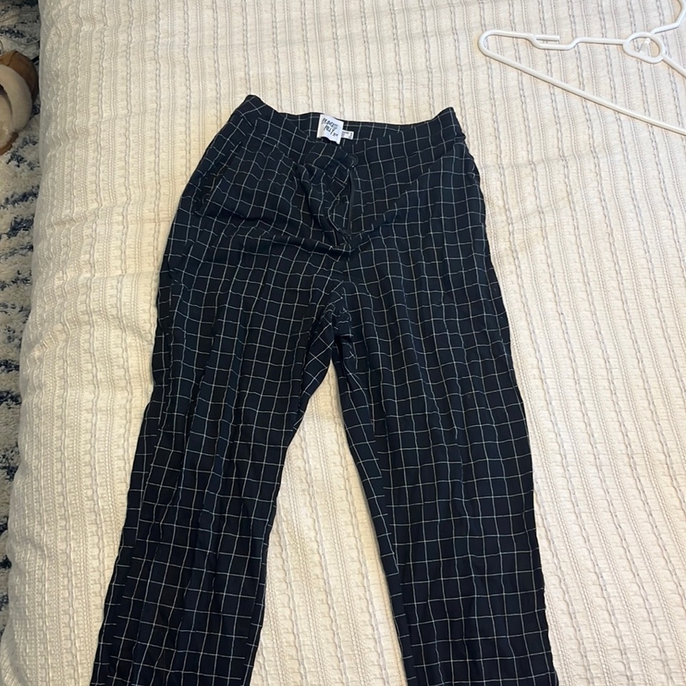 Princess Polly gingham black checkered pants. Size US 2. Barely worn.
